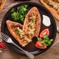 Home-baked pide Royalty Free Stock Photo