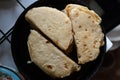 Home baked traditional tatar dish kistybiy with potato filling