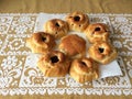 Home baked yeast buns