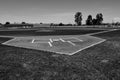 Baseball Home Plate and Batters Box Royalty Free Stock Photo