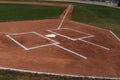 Baseball Home Plate and Batters Box Royalty Free Stock Photo