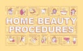 Home beauty procedures word concepts banner Royalty Free Stock Photo