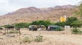 The home of Bedouin family is located at the foot of a mountain near Wadi Numeira gorge in Jordan