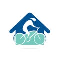 Cycling race vector logo design.