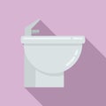 Home bidet icon, flat style