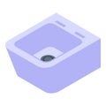 Home bidet icon, isometric style