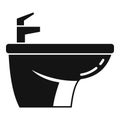 Home bidet icon, simple style