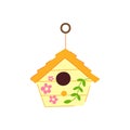 home bird house cartoon vector illustration