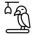 Home bird icon outline vector. Pet care