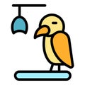 Home bird icon vector flat