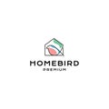 Home bird logo hipster vintage