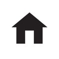 Home - black icon on white background vector illustration for website, mobile application, presentation, infographic. House build