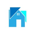 Home blue logo design