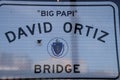 FENWAY PARK, Boston, Ma, BIG PAPI DAVID ORTIZ BRIDGE Royalty Free Stock Photo