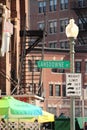 FENWAY PARK, Boston, Ma, landsdown street sign Royalty Free Stock Photo