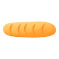 Home bread baguette icon, cartoon style