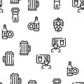 Home Brewing Beer Seamless Pattern Vector Royalty Free Stock Photo