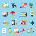 Home Budget Icons Set Royalty Free Stock Photo