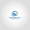 Home builder Lakes Vector logo design template idea Royalty Free Stock Photo