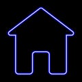 Home building icon. Elements of web in neon style icons. Simple icon for websites, web design, mobile app, info graphics Royalty Free Stock Photo