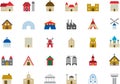 Home and building icon set
