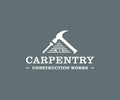 Home building logo design. Carpentry services vector design Royalty Free Stock Photo