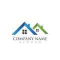 Home building  logo vector icon Royalty Free Stock Photo
