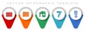 Home building pointer collection, miscellaneous icons such as fence, brick wall, home, gutter and crane hook, flat design vector