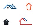 Home buildings logo and symbols icons template