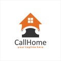 Home call logo design template Royalty Free Stock Photo