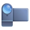 Home camcorder icon, cartoon style