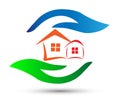 Home care logo with hands