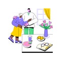 Home care service isolated cartoon vector illustrations.