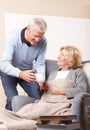 Home caregiver and senior patient