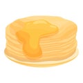 Home caviar pancakes icon cartoon vector. Menu breakfast Royalty Free Stock Photo