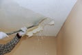 Home ceiling drywall demolition popcorn ceiling texture