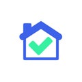 Home check mark icon vector