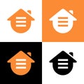 Home checklist logo template, house document icon design, home task symbol