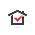 home checkmark logo real estate tick mark