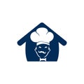 Home chef vector logo design.