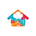 Home chef vector logo design.