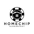 Home chip logo simple concept