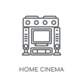 home cinema linear icon. Modern outline home cinema logo concept