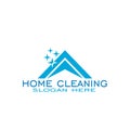 Home cleaning logo, vector icon.