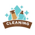 Home cleaning service vector icon of water drop and washing soap cleaner Royalty Free Stock Photo