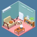 Home Climate Control Isometric Composition Royalty Free Stock Photo