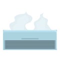 Home climate inspection icon cartoon vector. Air conditioner repair Royalty Free Stock Photo