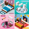 Home Climate Isometric Concept Royalty Free Stock Photo