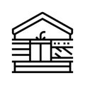 home comforts line icon vector illustration