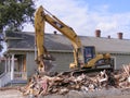 Home Construction-Home being Demolished Royalty Free Stock Photo